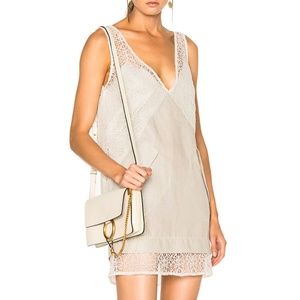 Rachel Comey Flame Linen Lace Shift Dress 10 L XL